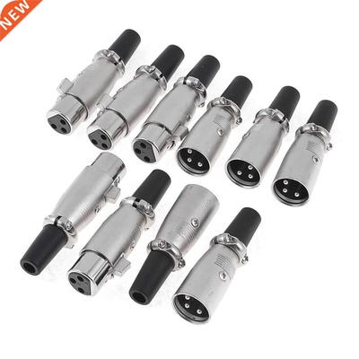 5x 5 Pairs Male/Female 3 Pin XLR Jack Microphone MIC Audio C