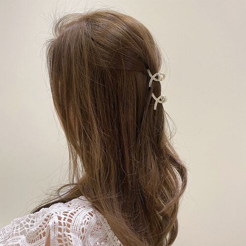 Women Korea Rhinestone Small Top Hair Clip Lady Fashion Side