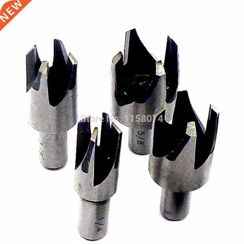 4pcs Plug Cutter Cutting Dowel Maker Tool Drill Bits Plug Cu