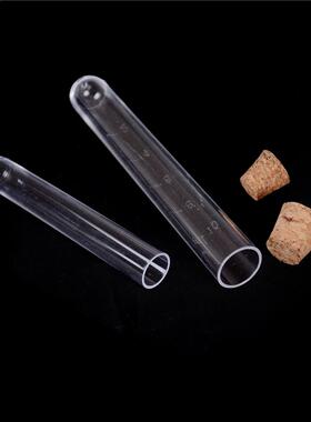 10pcs 13*78mm Plastic Test Tube With Cork Clear Like Glass,