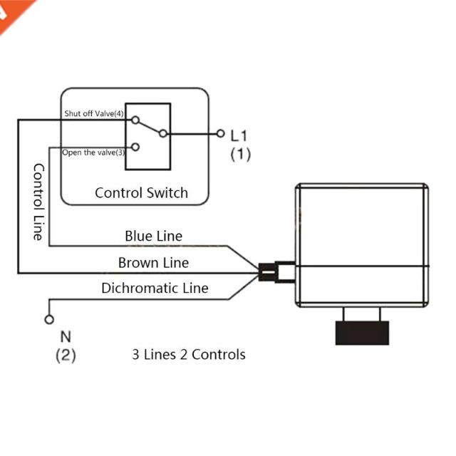 3 way motorized ball valve electric Three line two way contr