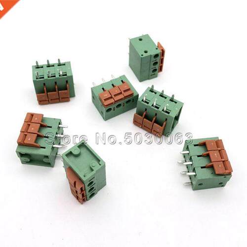 10pcs/lot Kf142v-5.08mm 3p spring type pcb Connection termi