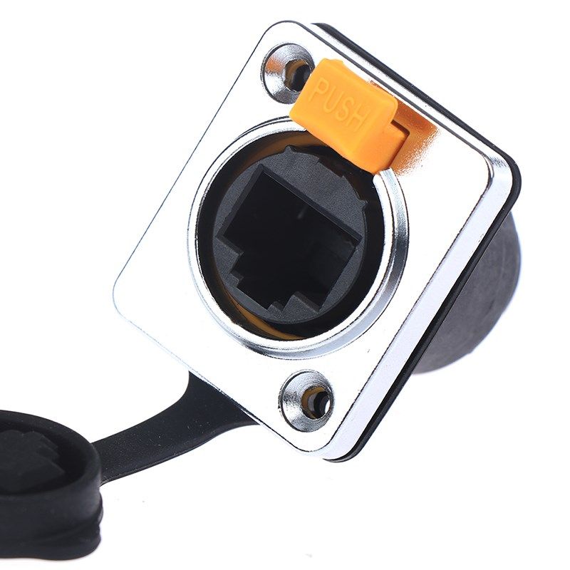 New RJ45 Waterproof Connector Female Panel Mount Sockets Eth