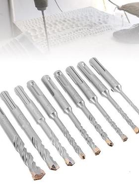 9pcs Double Flutes SDS S4 Electric Hammer Drill Bits 4-12mm