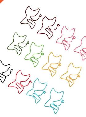 25pcs Creative Interesting Cat Shape Paper Clips Bookark C