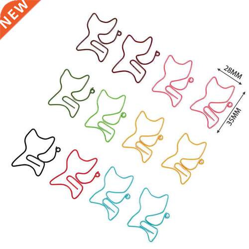 25pcs Creative Interesting Cat Shape Paper Clips Bookark C