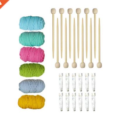 Bamboo Knitting Needles Set Knitting Positioning Needle Kit
