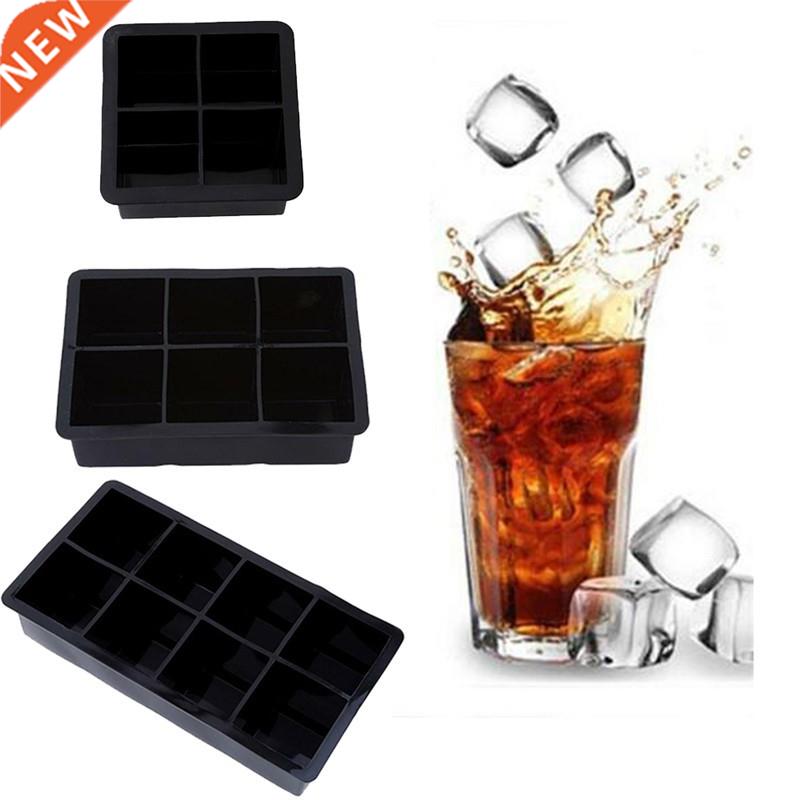 6Grid Silicone Ice Cube Maker Easy-Release Square Shape Ice
