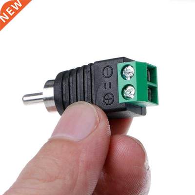 Pcs RCA Male Plug to AV Terminal Connector Video AV Balun 2