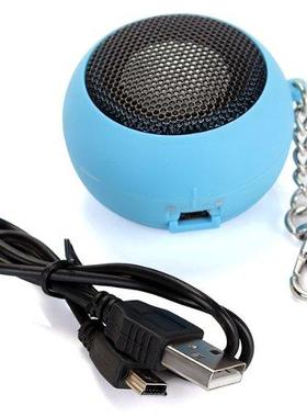Round Mini Speakers Speaker Speakers USB MP3 MP4 BLEU
