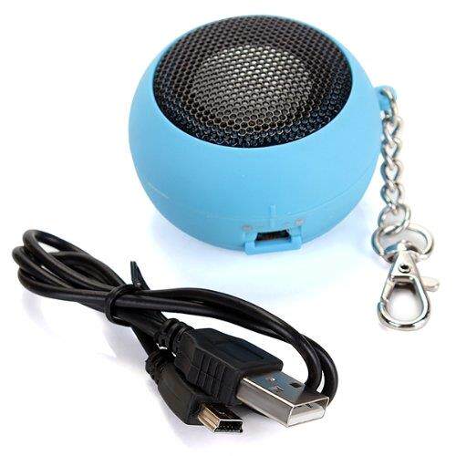 Round Mini Speakers Speaker Speakers USB MP3 MP4 BLEU