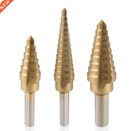 Titanium Step Drill Bit Speed | 3-Piece | Total 28 Sizes