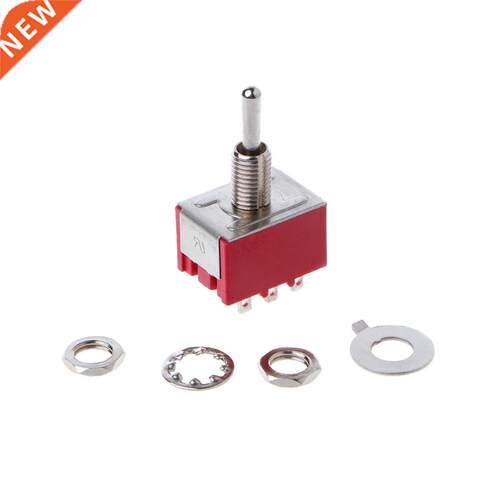 Red 9 Pin ON-OFF-ON 3 Position Mini Toggle Switch AC 6A/125V