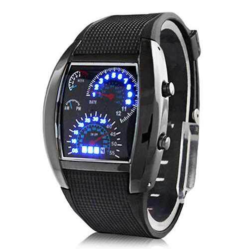 Fashion Men Stainless Steel Luxury Sport Analog Qutz LED W