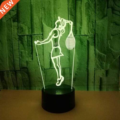 3D LED Night light Lamp 7 Color Changing Tennis Table Lamp
