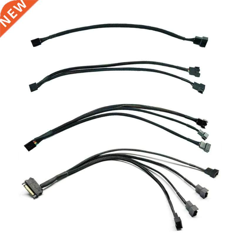 10.6in SATA to 4Pin PWM Fan Extension Cable Computer Case Ma