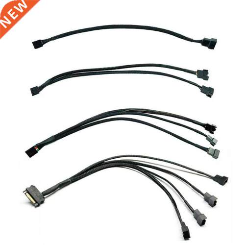 10.6in SATA to 4Pin PWM Fan Extension Cable Computer Case Ma