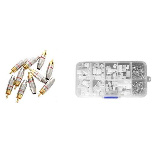 10 Pcs Adapter Audio Coaxial Cable Connector With 250Pcs XH