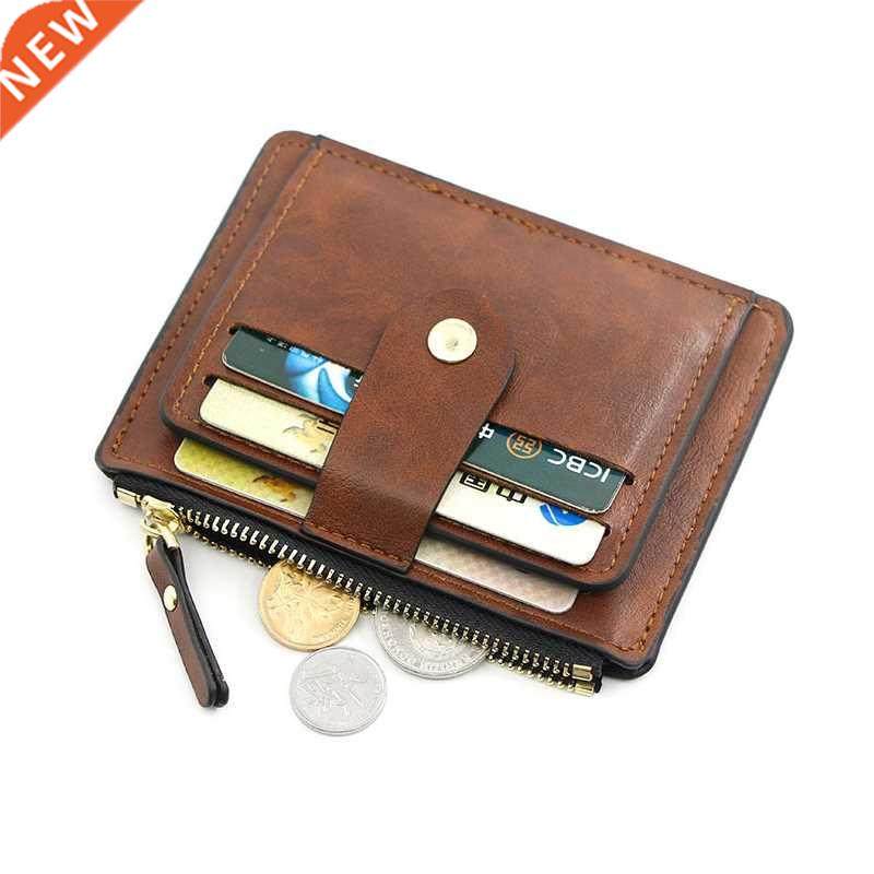 Small Fashion Credit ID Card Holder Slim Leather Wallet With