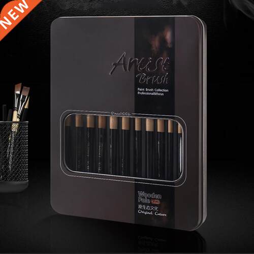many types nylon hair of painting brush Iron box/pvc Artist