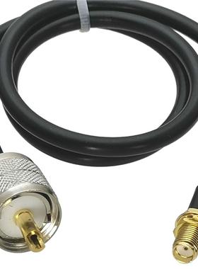 1pcs RG58 Cable UHF PL259 Male Plug to SMA Female Bulkhe C