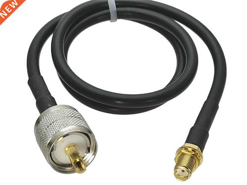 1pcs RG58 Cable UHF PL259 Male Plug to SMA Female Bulkhe C