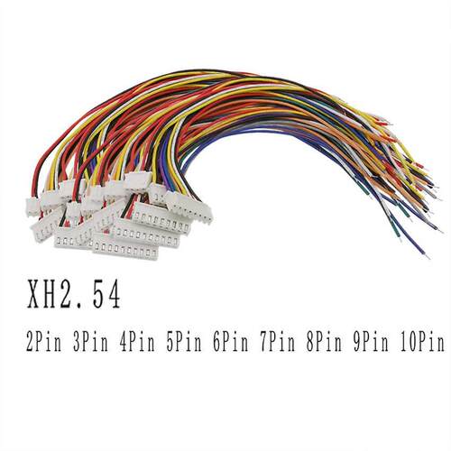 10Pcs JST XH2.54mm XH2.54 2/3/4/5/6/7/8/9/10 Pin Wire Cale