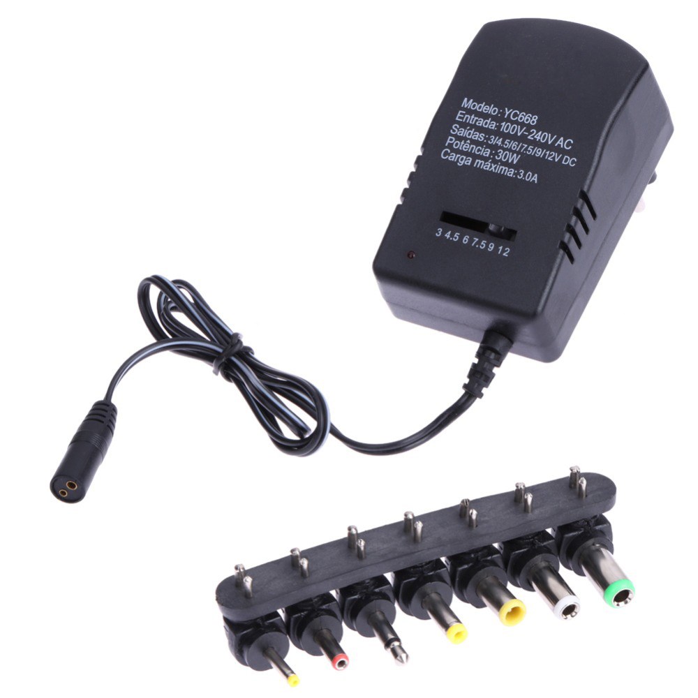 30W AC Wall EU Plug in Power Adapter 3V 4.5V 5V 6V 7.5V 9V 1