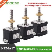 3PCS NEMA17 stepper motor L310mm 17HS4401S T8 screw 42x40 4