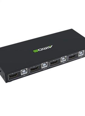 18Gbps 4K 60Hz Ultra HD Case 4 Input 1 Output KVM Switch Scr