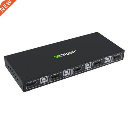 18Gbps 4K 60Hz Ultra HD Case 4 Input 1 Output KVM Switch Scr