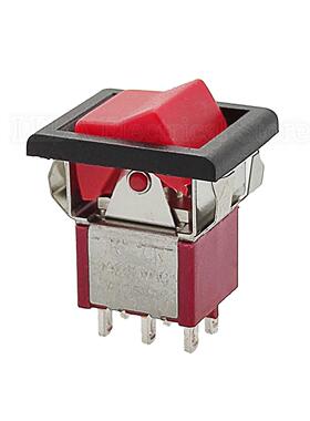 2Pcs KNX202-J Red ON-ON 3A 250VAC/5A 125VAC Button Switch Sh