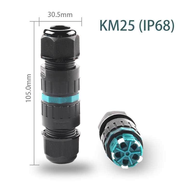 KM25 IP68 5 Pin Quick Waterproof Electrical Wire Connector C