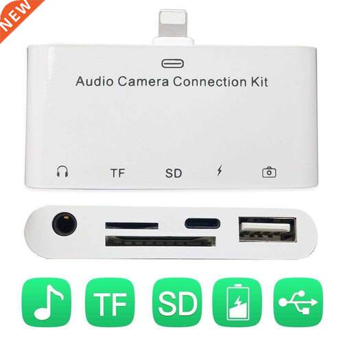 5 in 1 Audio Camera Connection Kit Camera Reader Adapter Wi