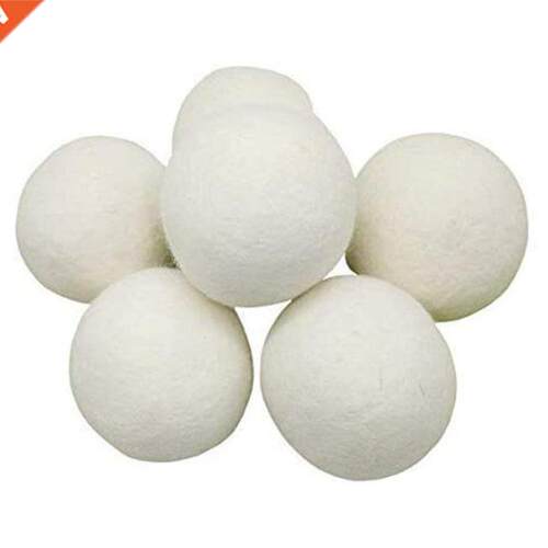 Pack Of 6 Reusable XL Organic Wool Drying Balls For Bedding,