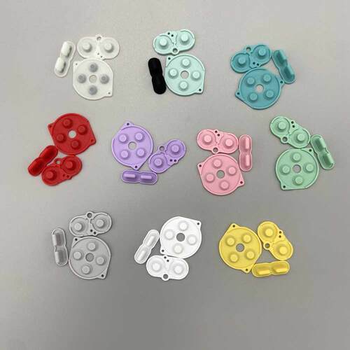 100 Sets Colorful Rubber Conductive Buttons A-B D-pad Set Re