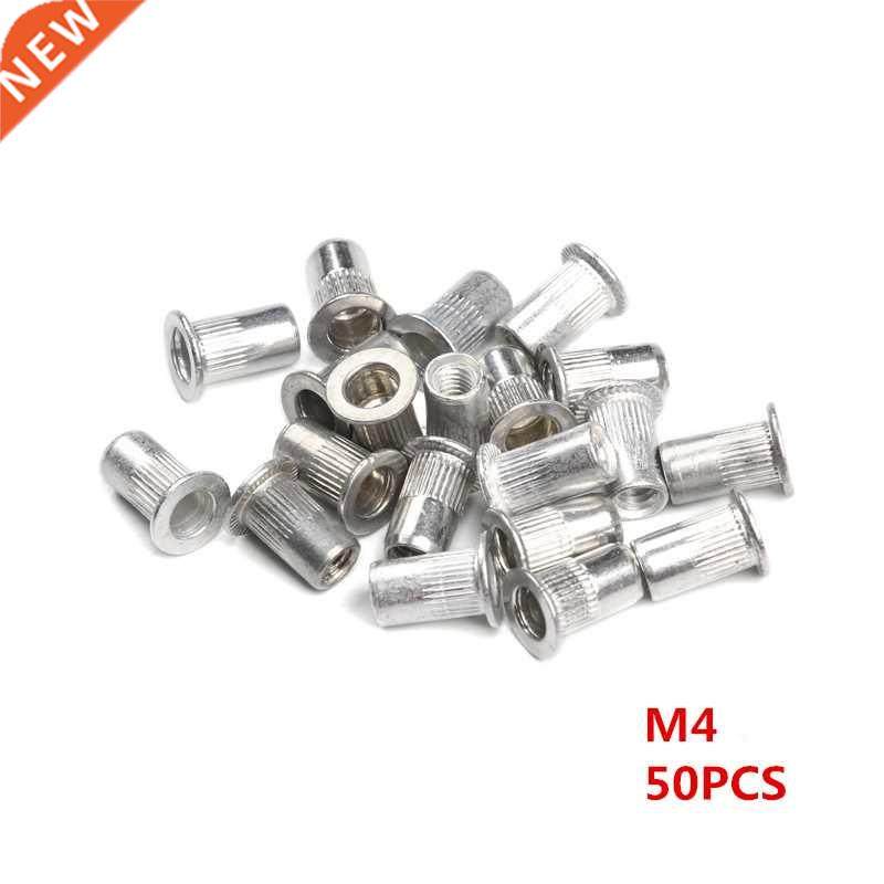 *50PCS M M4 M6 M8 M10 Aluminum Alloy Rivet Nuts Flat Head R