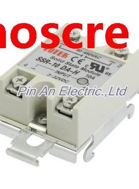 DIN Rail Mount Single Phase SSR-10DA-H Solid State Relay 10A