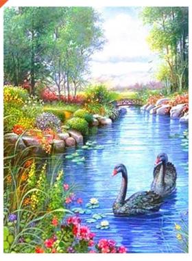 Ugly Duckling Round Diamond Artist Decorates Walls With Diam