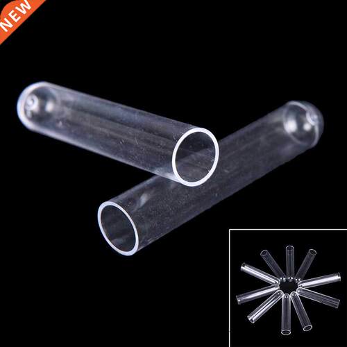 10pcs 12*60mm Clear Plastic Test Tubes Hard Plastic Test Tri