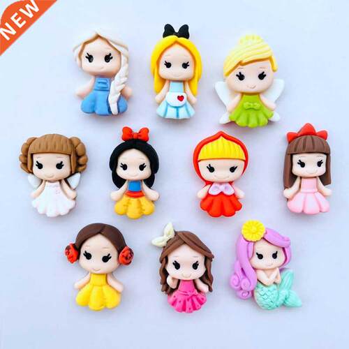 20Pcs New Cute Resin Mini Cartoon Princess Flat Back Cabocho