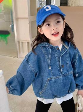 Girls Hooded Jeans Jackets New 2022 Spring Autumn Kids Long