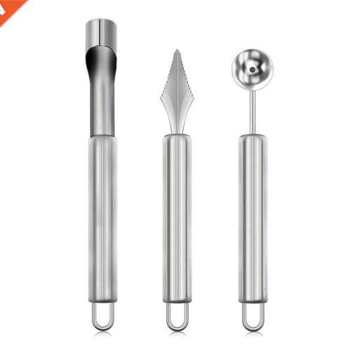 3 Pieces/set Fruit Ball Spoon Core Remover Stainless Steel L