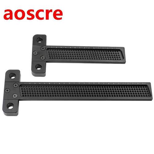 Woodworking Ruler Aluminum Alloy T-shaped Hole Positioning S