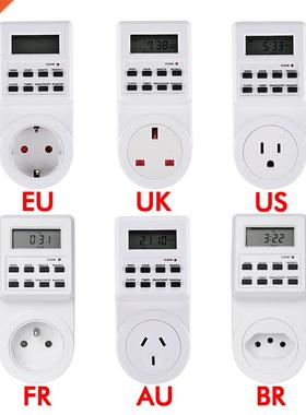 Electronic Digital Timer Switch Socket 24 Hour Cyclic EU UK
