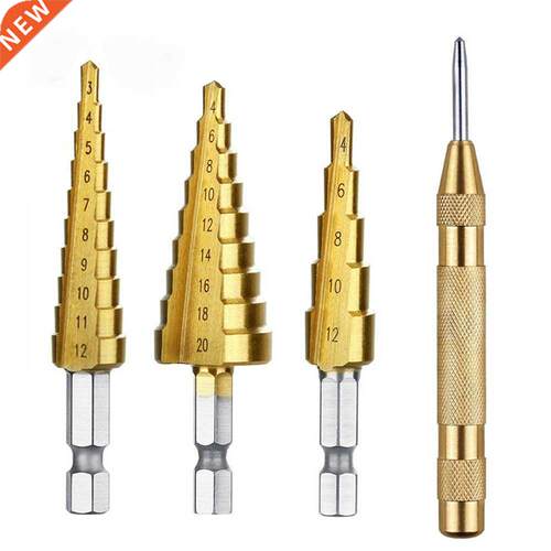 2021 Hot HSS Steel Titanium Step Drill Bit 3-12mm 4-12mm 4-2