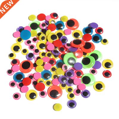 100Pcs 5-20mm Movable Eyes Plastic Wiggle Googly Eyes Self-A