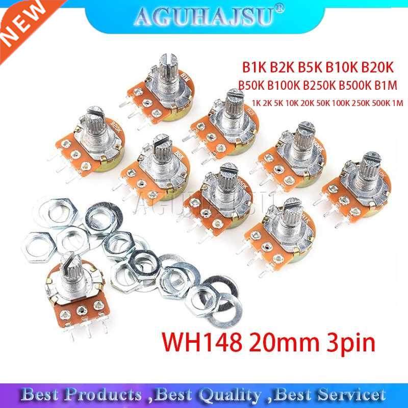 2pcs WH148 20mm pin Potentiometer B1K B2K B5K B10K B20K B50