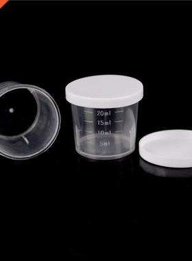 10Pcs/set 20ml Plastic Graduated Laboratory Bottle Lab Test