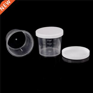 10Pcs/set 20ml Plastic Graduated Laboratory Bottle Lab Test